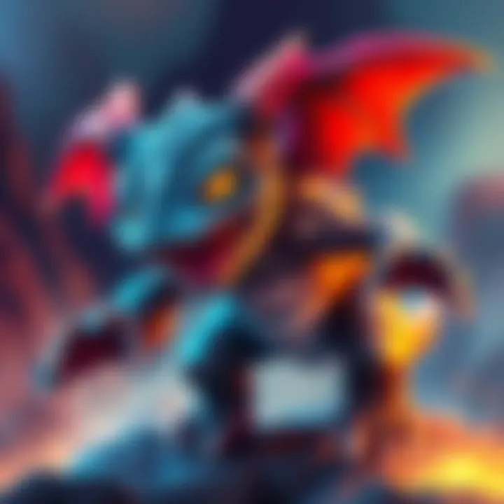 An illustration of Basarios, a juvenile monster resembling a smaller version of Gravios, with a rocky, armored body and a playful demeanor.