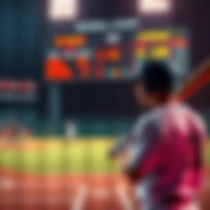 A baseball player at bat while the scoreboard incorrectly shows a strike count after a foul ball