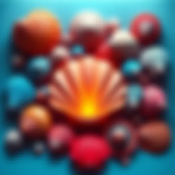 A collection of simple and uninspired shell graphics shown together, highlighting the criticism for their lack of creativity.