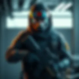 A player character wearing the Basic Special Ops skin in a gaming environment, ready for action with tactical gear and a focused expression.