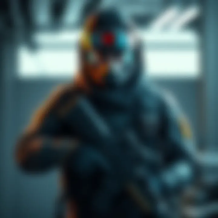 A player character wearing the Basic Special Ops skin in a gaming environment, ready for action with tactical gear and a focused expression.