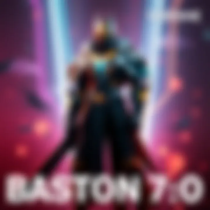 Bastion 7.0 Warframe Concept A powerful heavy armor character in Warframe with unique abilities, showcasing a strong stance and battle-ready look.
