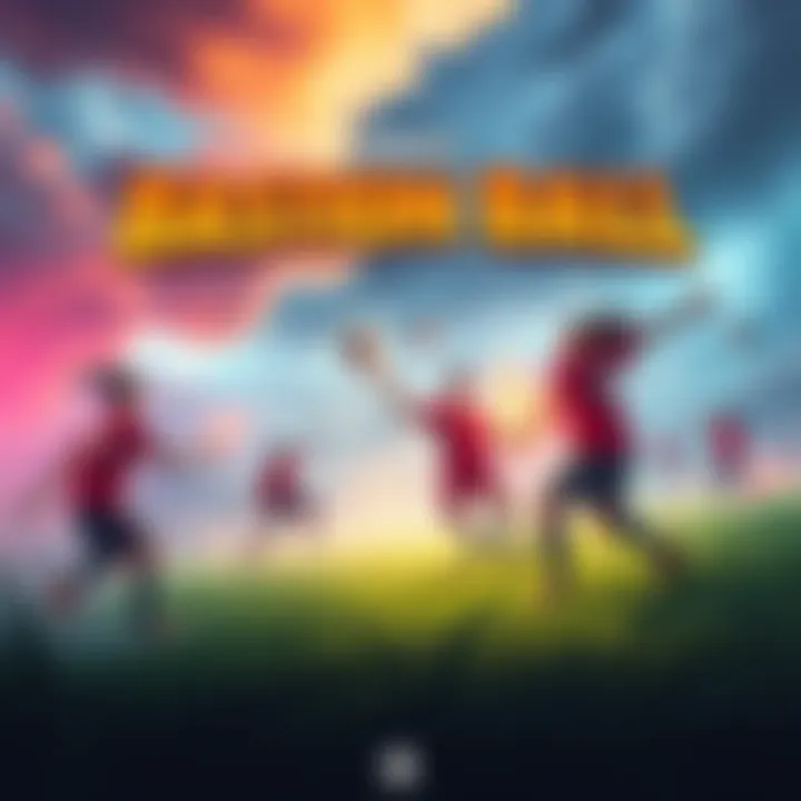 A group of players engaging in a friendly game of Bastion Ball, showcasing teamwork and excitement on the field.