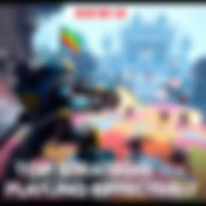 Bastion character in action A character named Bastion, equipped with a turret mode, fires at enemies on a colorful map, showcasing strategic gameplay.