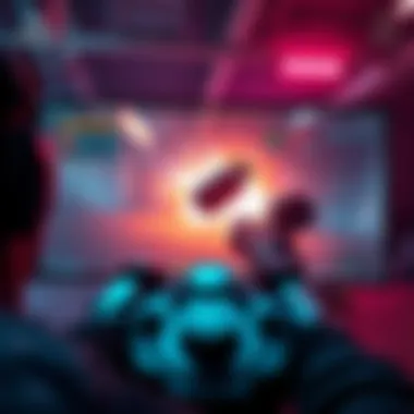 A player watches a replay featuring a Bastion grenade explosion in a game, with on-screen camera controls visible.