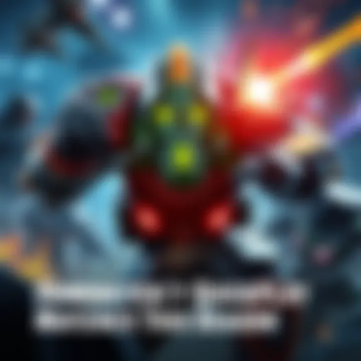 Bastion in Quickplay Match A player character named Bastion dominates the battlefield in a Quickplay match, showcasing his abilities and overwhelming opponents.