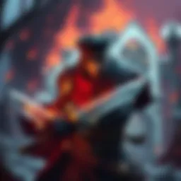 A character preparing for battle against Eviterno in a fantasy setting, showing determination and strategy.