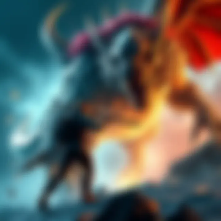 A player confronting a giant beast in Peak Monster Hunter with weapons drawn, showcasing the intense action of the game.