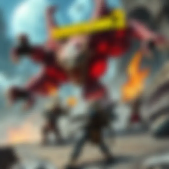 Players fighting the W4rd3n at the Bloodshot Ramparts to prevent him from escaping with Roland