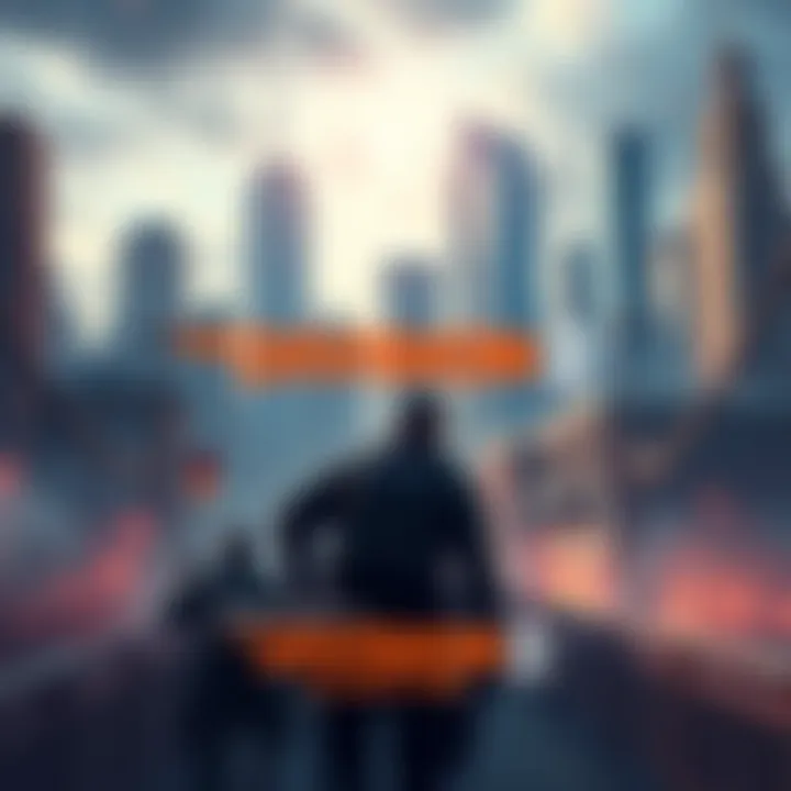 Artwork showcasing the Battle for Brooklyn DLC for The Division 2 with iconic Brooklyn landmarks and characters in action.