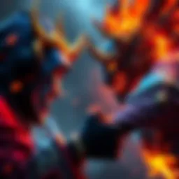 A player faces off against Laxasia in an intense gaming battle, showcasing creativity in strategy.