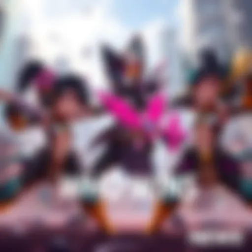 A fierce combat scene showing Baby D.Va, Baby Dmon, and a Battle Mercy without her ultimate ability ready to fight