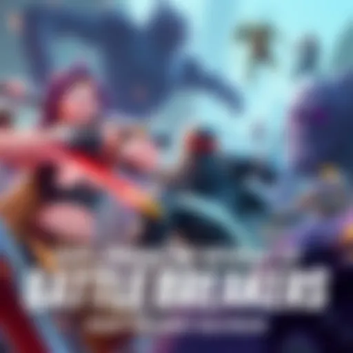 Battle Breakers Characters in Action A colorful scene featuring characters from Battle Breakers engaging in battle against monsters