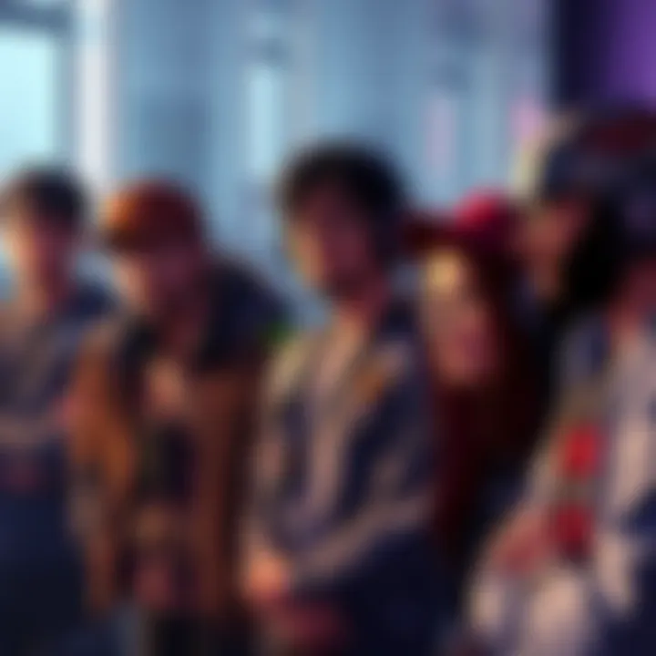 A group of players discussing their views on exclusive battle pass edit styles, showing mixed reactions and expressions.