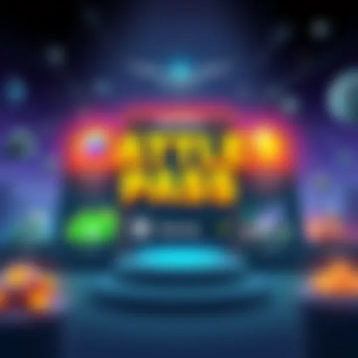 An illustration showing levels and rewards of a battle pass in a video game, with icons representing experience points and various rewards.