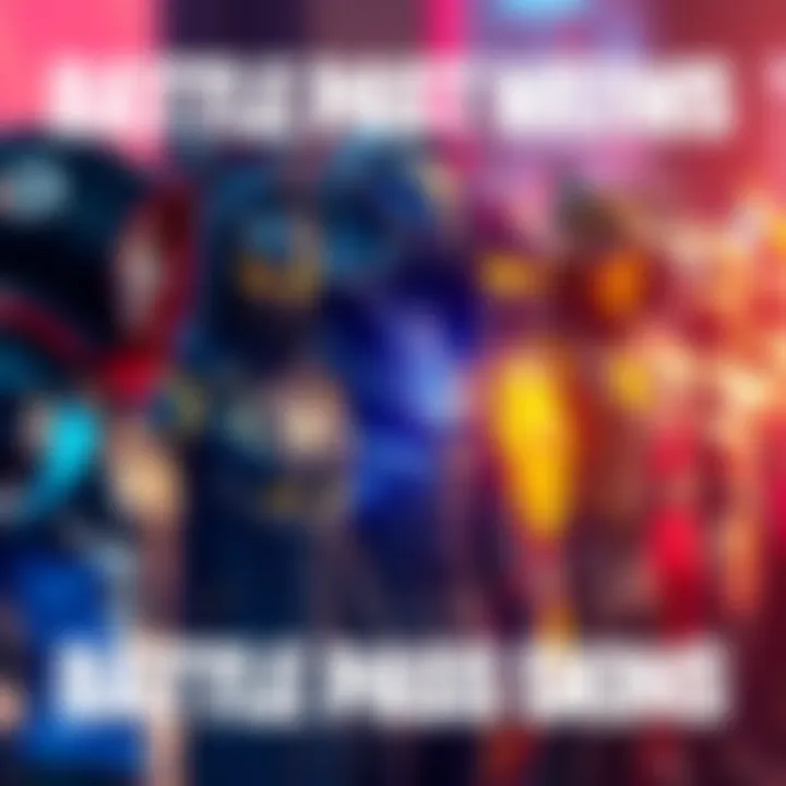 Various battle pass skins shown together, highlighting their unique designs and colors after exclusivity is revoked.