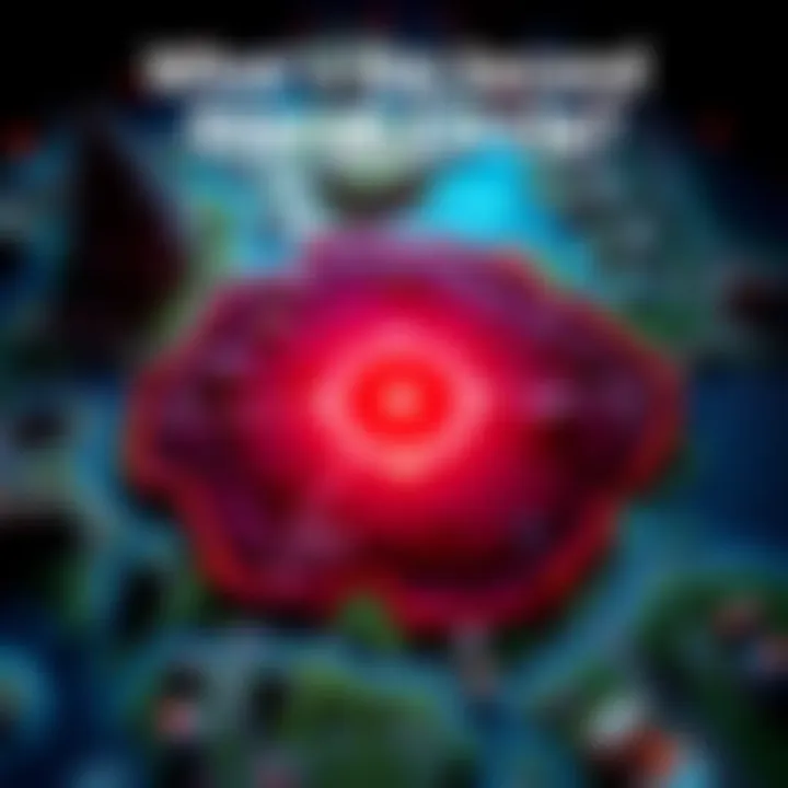 Close-up view of a Battle Royale mini map showing the second storm circle highlighted in white during gameplay