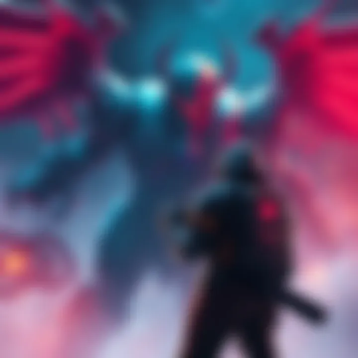 A player in combat gear facing Janus Captain Vor, a large armored enemy, in a sci-fi setting.