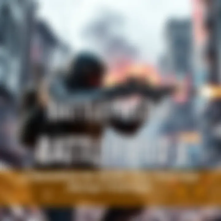 A soldier in a military uniform engages in a firefight in a war-torn city, showcasing the multiplayer experience of Battlefield 6.