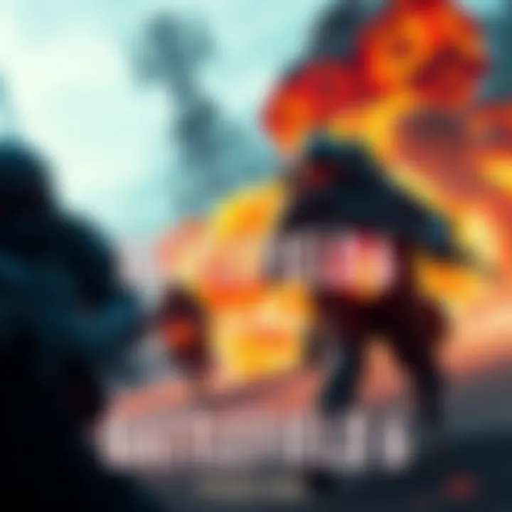 A scene from Battlefield 6 showcasing intense action in Rush mode, featuring soldiers in combat and explosive environments.