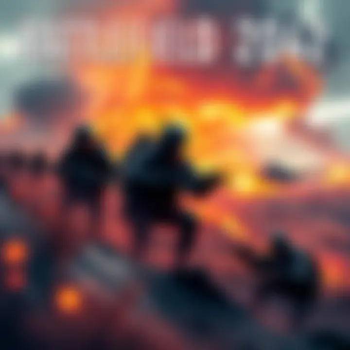 A battlefield scene showing soldiers in combat on the Iwo Jima map with new weapons and vehicles