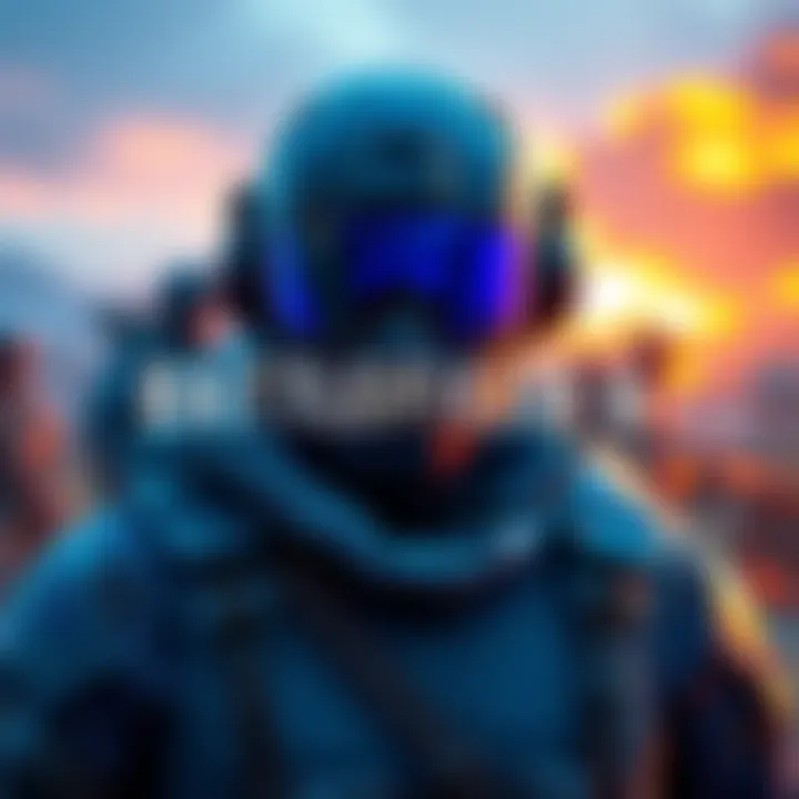 A Battlefield 6 character wearing a controversial blue camo skin, highlighting the vibrant colors against a realistic military backdrop.