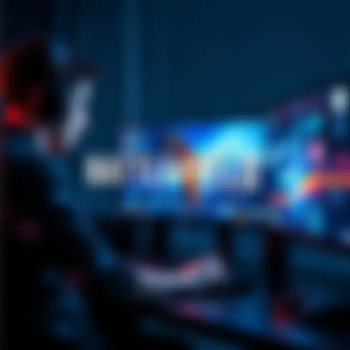 A video game developer working at a computer, with game design sketches and graphics on the screen, highlighting challenges in AAA game development.