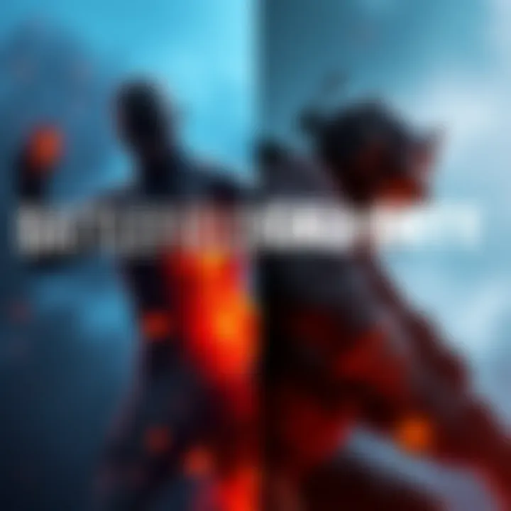 A split-screen image showing characters from Battlefield on one side and Call of Duty on the other, highlighting their different gameplay styles