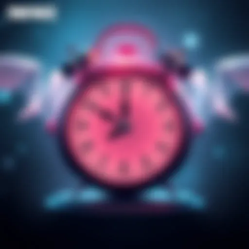 Graphic showing a new battlepass release with a clock indicating limited time remaining, reflecting player stress