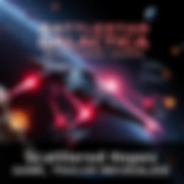 Battlestar Galactica Gameplay Trailer Action-packed scene from Battlestar Galactica: Scattered Hopes showing ships in battle against a dark space background