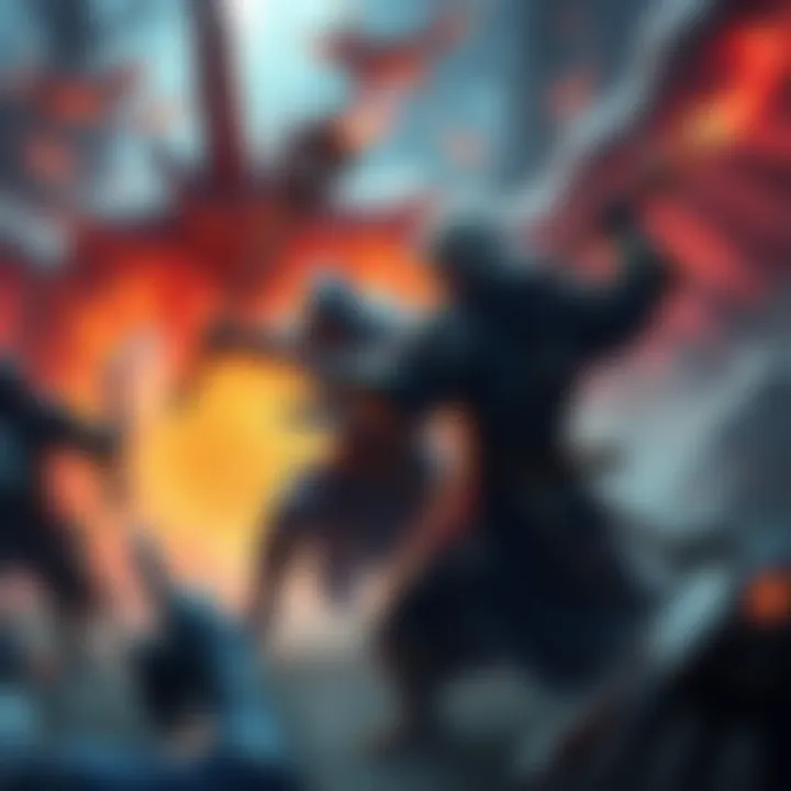 Players engage in a fierce battle against Isbushi and Narwa, attempting to secure the Heroic Charm XL in a challenging environment.