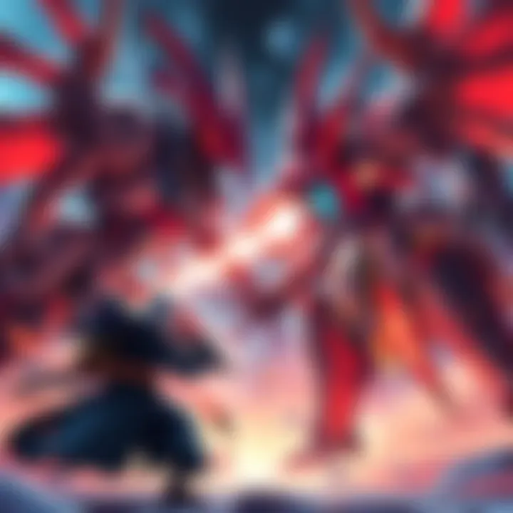 A player facing two aggressive bosses in an intense fight during Double Sentinels NG+7, showcasing dynamic combat and strategic support skills.