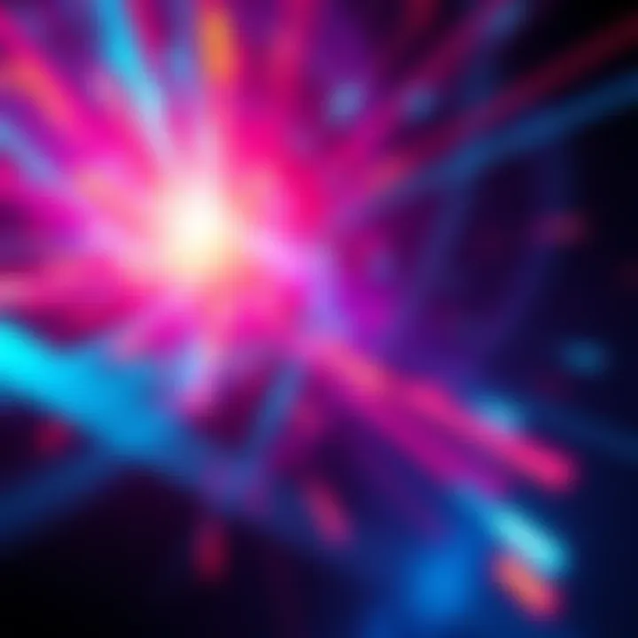 A captivating depiction of beam reflection with vibrant colors and abstract shapes that symbolize gaming creativity and depth.