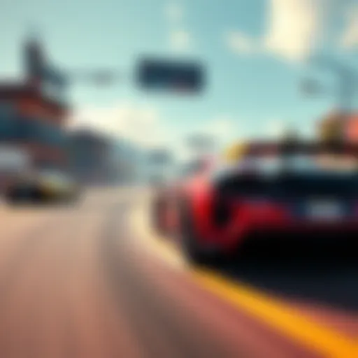 A thrilling scene from BeamNG Drive showing a detailed car navigating a dynamic environment on PS5.