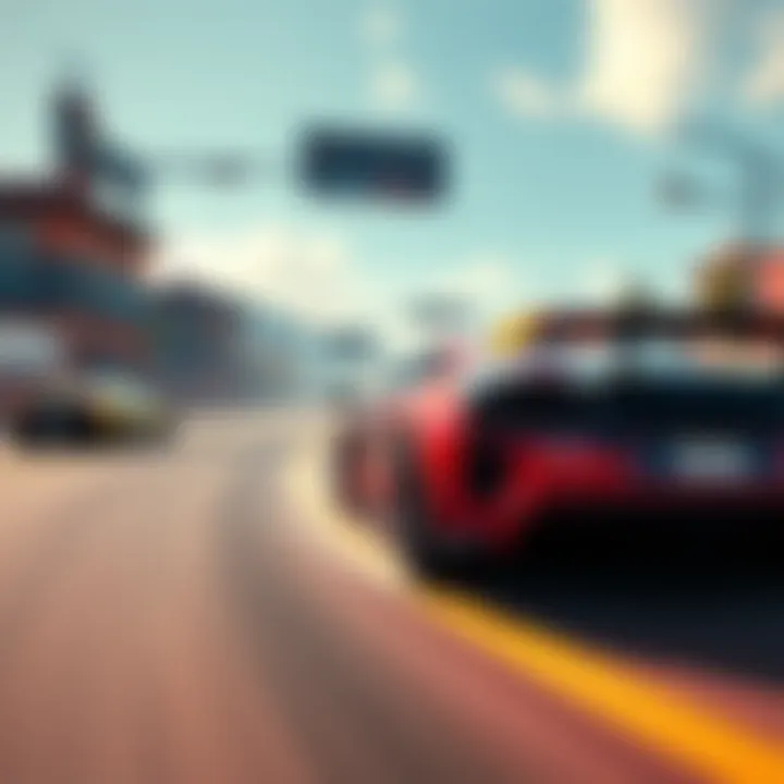 A thrilling scene from BeamNG Drive showing a detailed car navigating a dynamic environment on PS5.