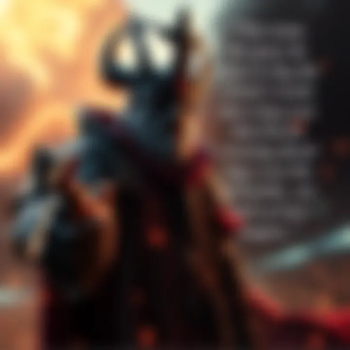 A powerful scene featuring the Beast Clergyman, a character from a popular game, delivering an inspiring quote about destiny and resistance.