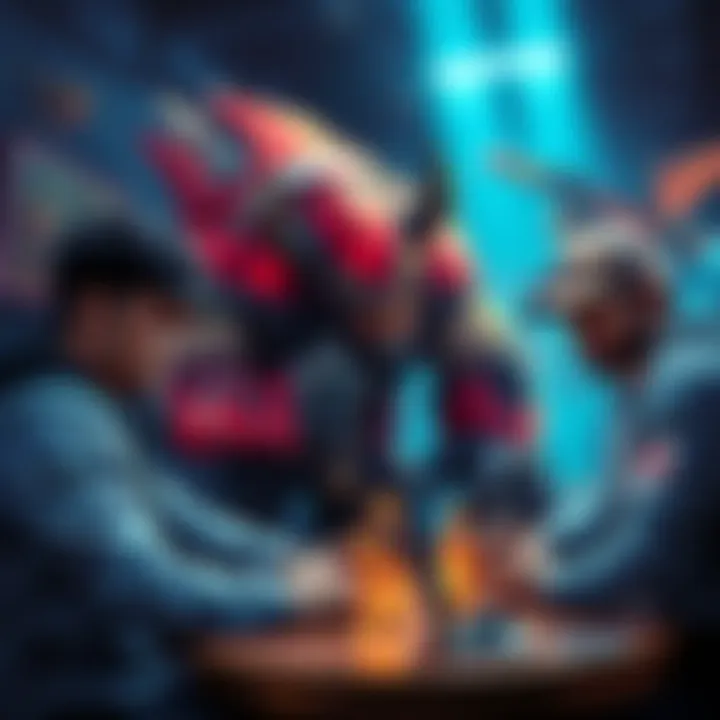 Players discussing ideas for new modes in Beast game, featuring brainstorming session with game elements.