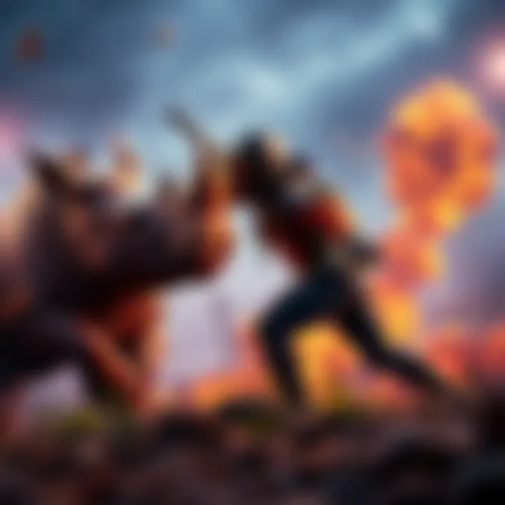 Player easily defeating Rhino in Beat on the Brat game challenge