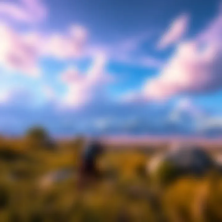 A vibrant screenshot showcasing stunning graphics and visuals from the game, highlighting its captivating environment and character design.