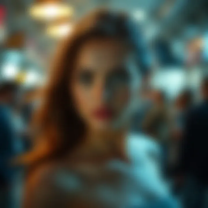 A stunning woman with captivating looks and a confident pose, drawing attention and admiration from those around her.