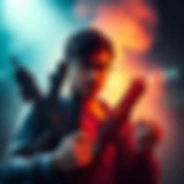 Beginner Choosing a Gun A person holding a selection of different guns, looking thoughtfully at their options to choose the right one.