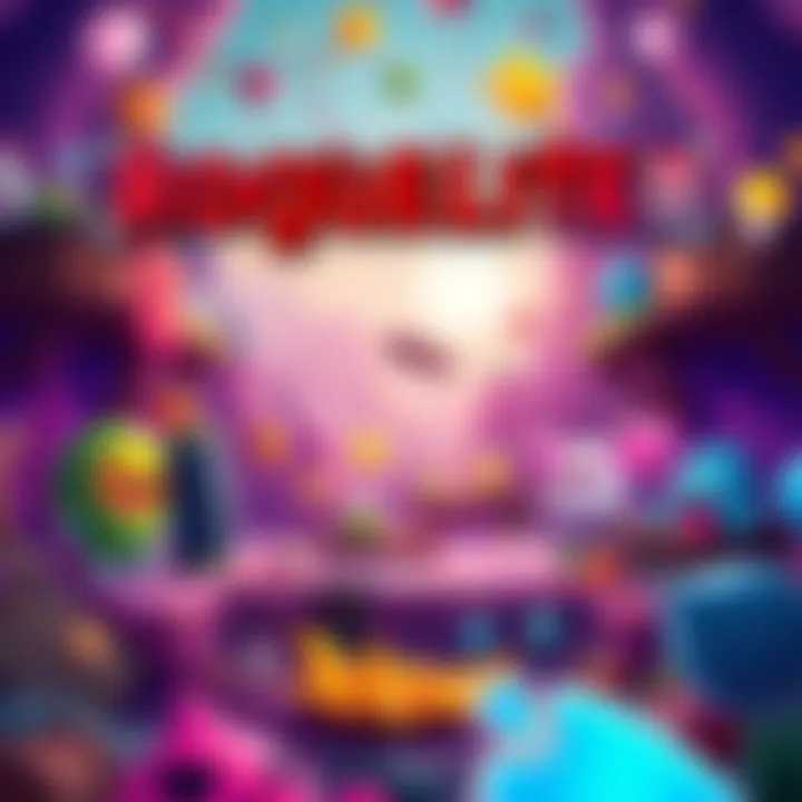 A vibrant and engaging roguelite game environment featuring various character icons and playful graphics, suitable for beginners.