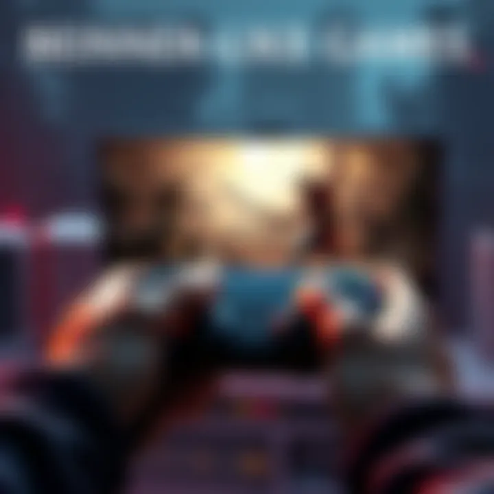 A gamer holding a controller with a screen showing action from Lies of P, Black Myth Wukong, and Sekiro