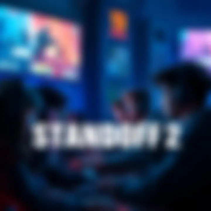 Beginner Tips for Standoff 2 A group of players focused on their screens, strategizing in Standoff 2, with game graphics visible in the background.