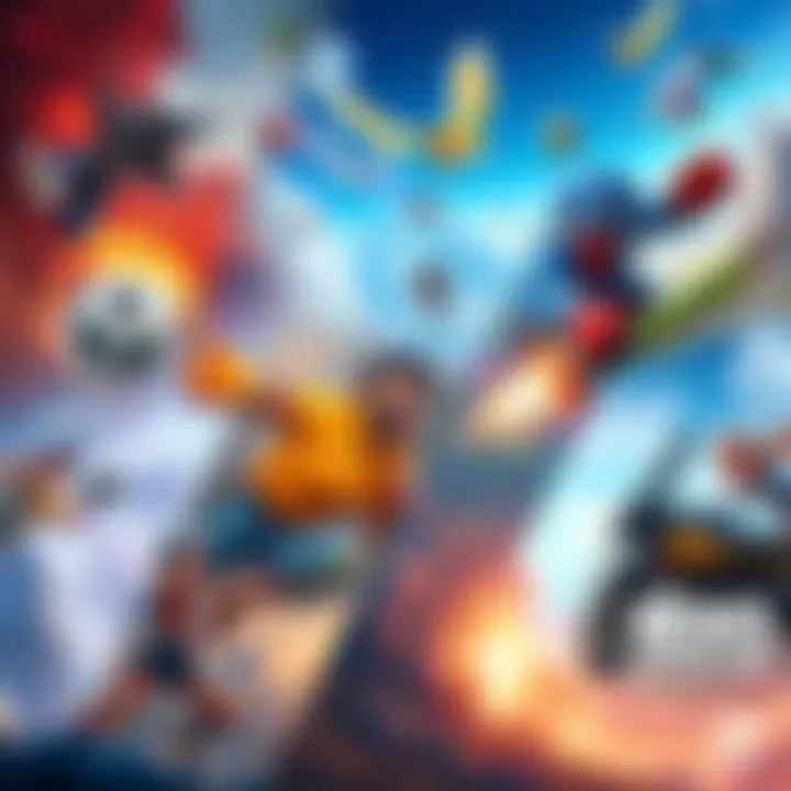 Beginner-Friendly Action Adventure Game A collage of various action/adventure games suitable for new players, featuring colorful graphics and characters in exciting environments, showing gameplay highlights for beginners.