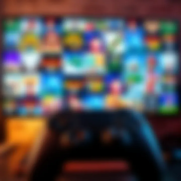 Beginner-friendly video games A collage of popular beginner-friendly video games displayed on a screen with a game controller