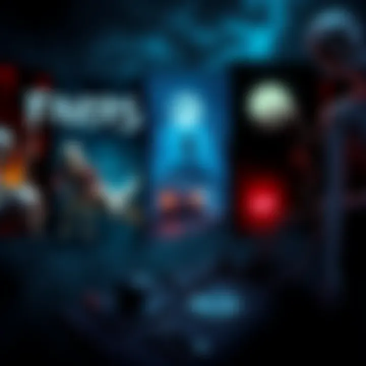 A collection of horror game covers featuring friendly art styles and minimal scary elements, appealing to new players.
