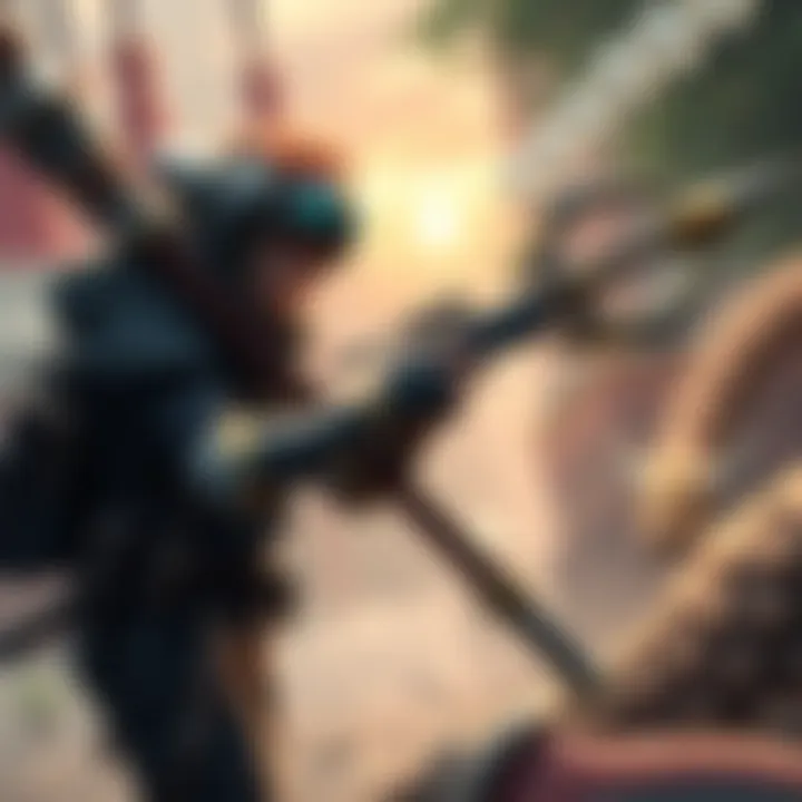 A beginner Lance hunter gearing up with their weapon, ready for battle in a vibrant Monster Hunter world.