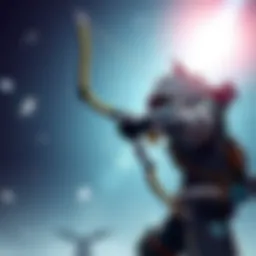 A character holding a bow in Warframe, looking excited about upgrading their weapon and exploring options for better bows.
