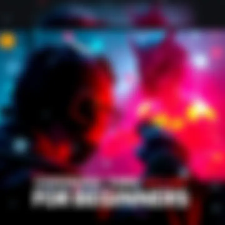 A beginner gamer selecting their first killer character with colorful shards and cells on the screen.